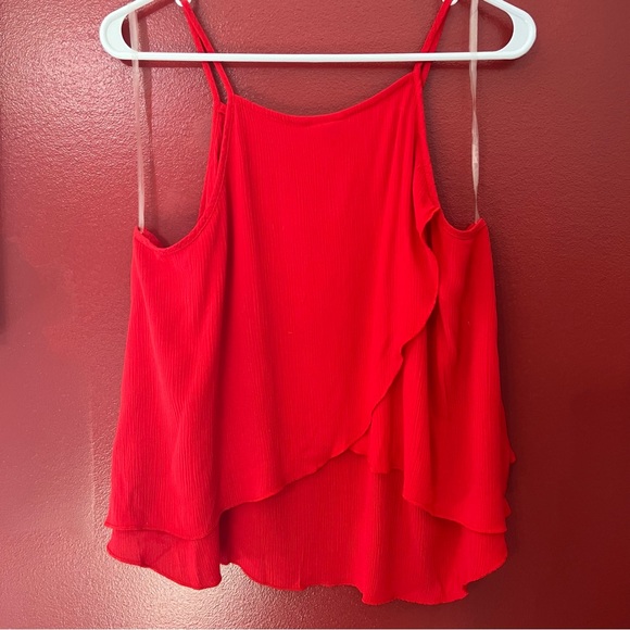 Flowy spaghetti strap tank with “wrap” back (see pics) size XL - Picture 2 of 5